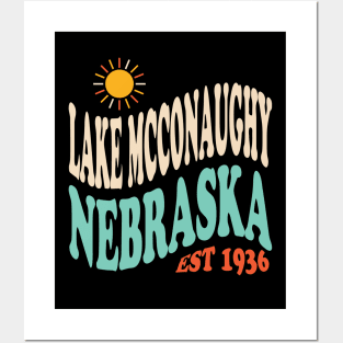 Lake McConaughy Nebraska Retro Typography Posters and Art